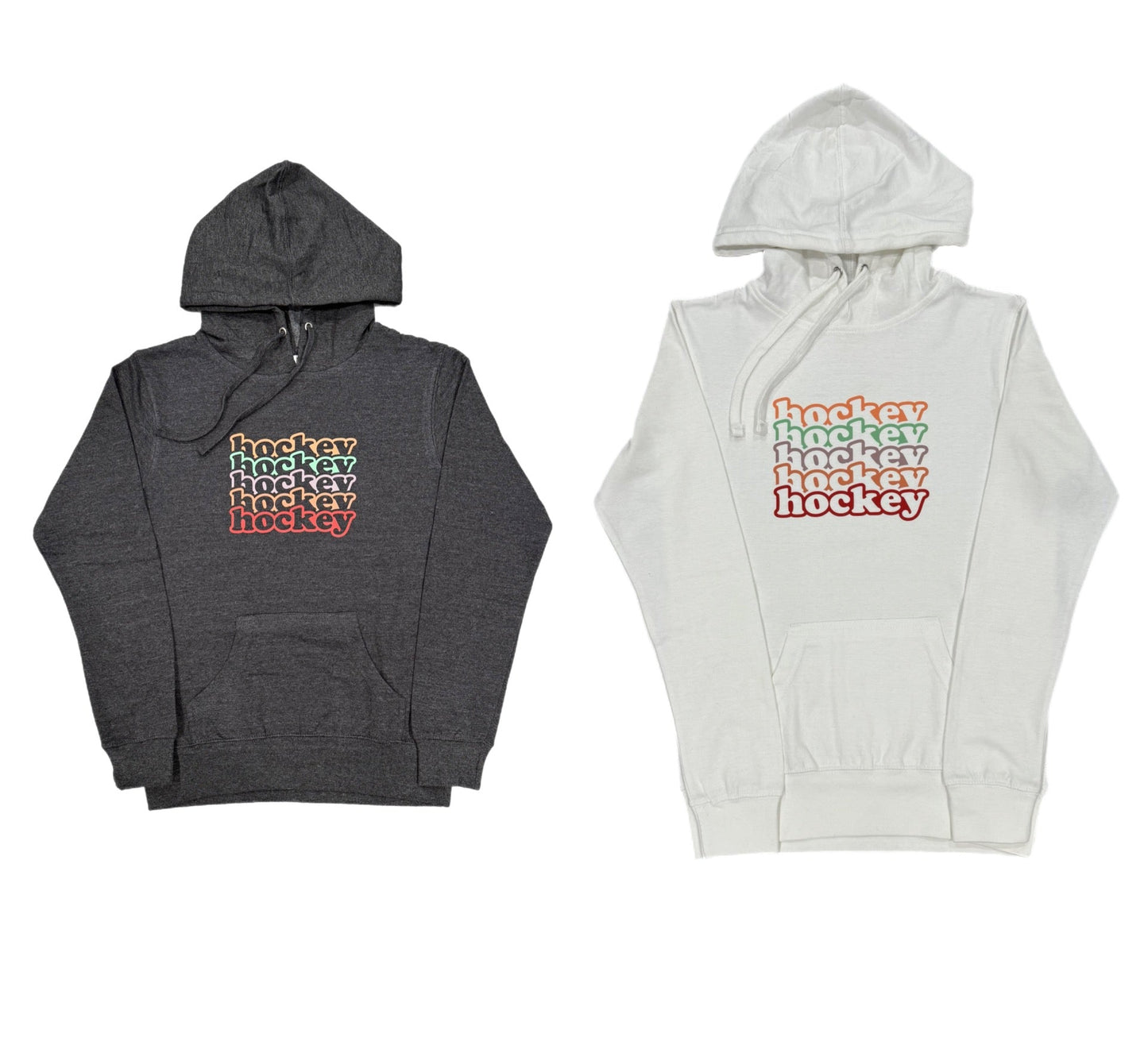 Youth and Unisex Adult Rainbow Hockey Sweatshirts and T-shirts - High quality