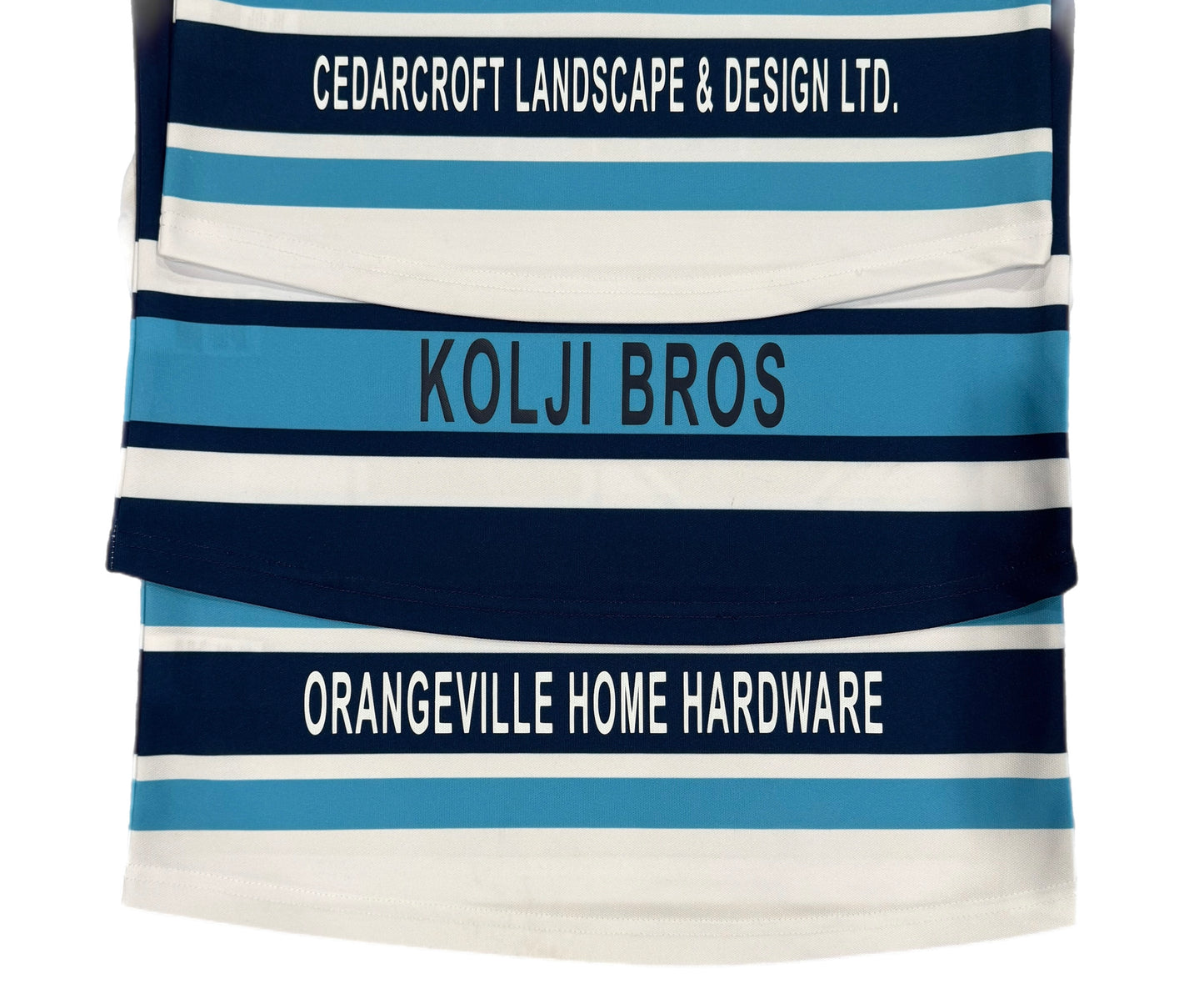 Team jersey sponsors bars and player names - Printed and Sewn INCLUDED